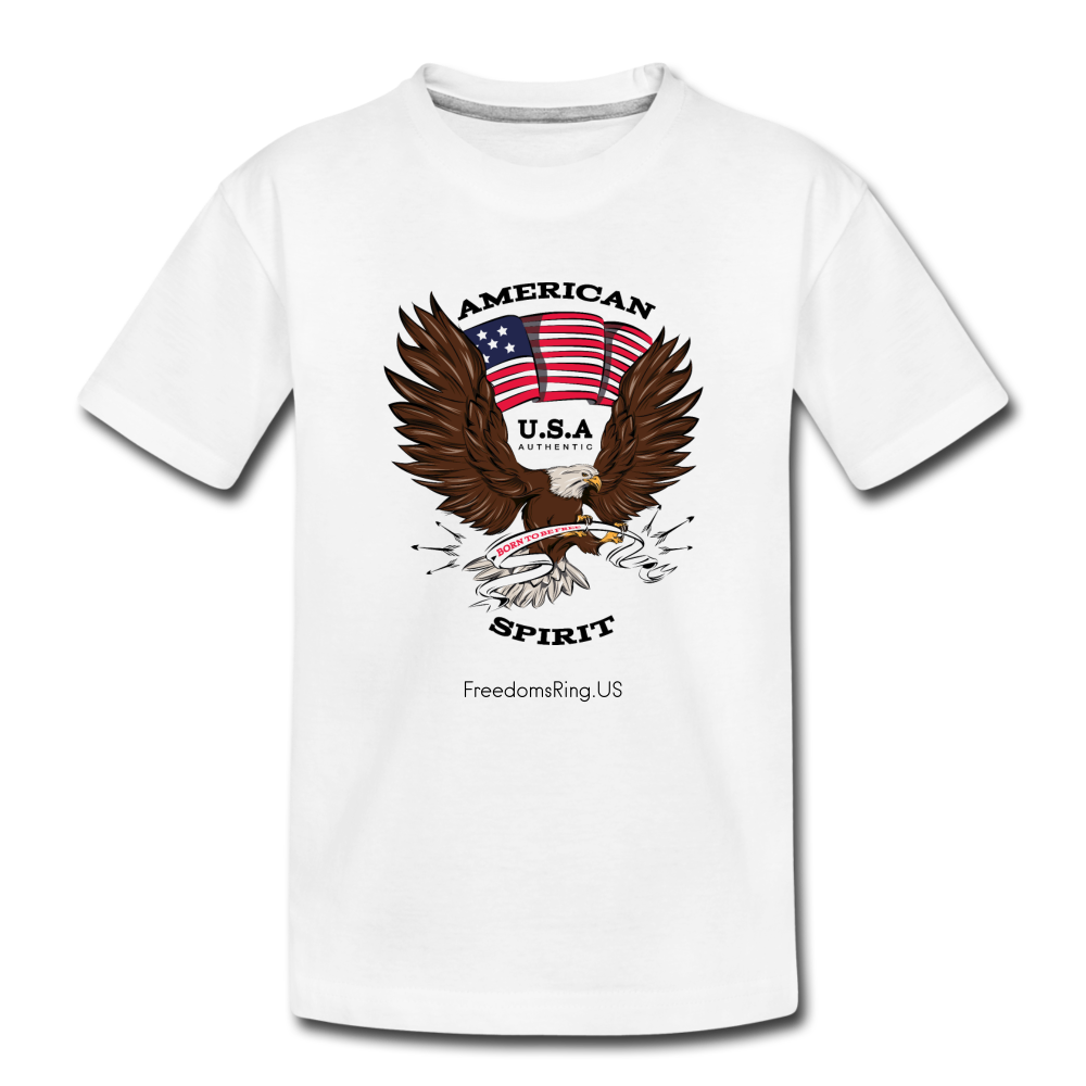 AMERICAN SPIRIT - Toddler Premium Organic T-Shirt - white