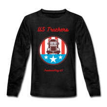 Load image into Gallery viewer, US TRUCKERS - Kids&#39; Premium Long Sleeve T-Shirt - charcoal gray
