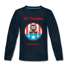 Load image into Gallery viewer, US TRUCKERS - Kids&#39; Premium Long Sleeve T-Shirt - deep navy
