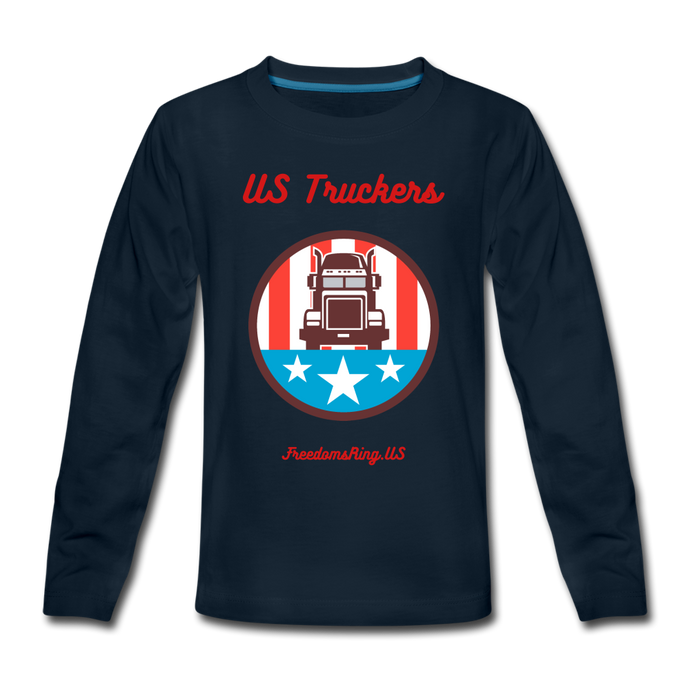 US TRUCKERS - Kids' Premium Long Sleeve T-Shirt - deep navy