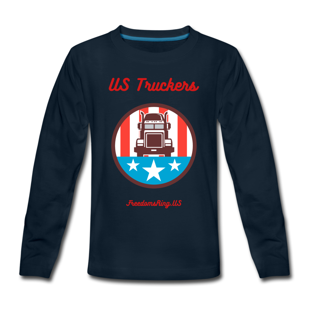 US TRUCKERS - Kids' Premium Long Sleeve T-Shirt - deep navy