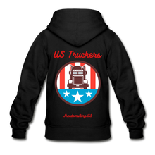 Load image into Gallery viewer, US TRUCKERS - Gildan Heavy Blend Youth Zip Hoodie - black
