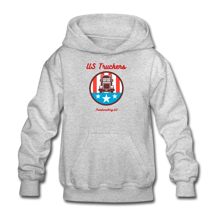 US TRUCKERS - Gildan Heavy Blend Youth Hoodie - heather gray