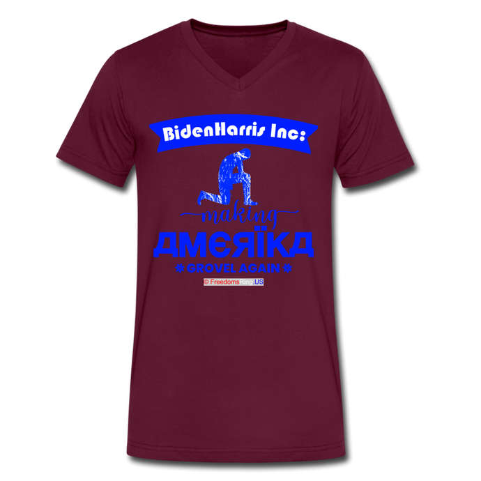 MAKING AMERIKA GROVEL AGAIN - Men's V-Neck T-Shirt - maroon