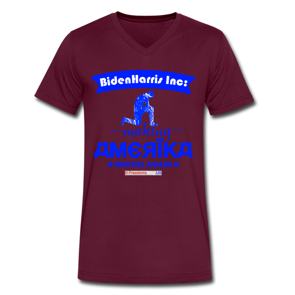 MAKING AMERIKA GROVEL AGAIN - Men's V-Neck T-Shirt - maroon