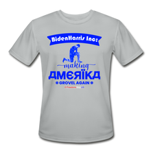 Load image into Gallery viewer, MAKING AMERIKA GROVEL AGAIN - Men’s Moisture Wicking Performance T-Shirt - silver
