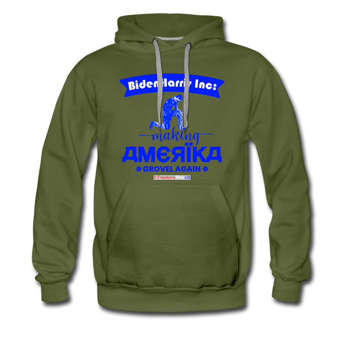 MAKING AMERIKA GROVEL AGAIN - Men’s Premium Hoodie - olive green