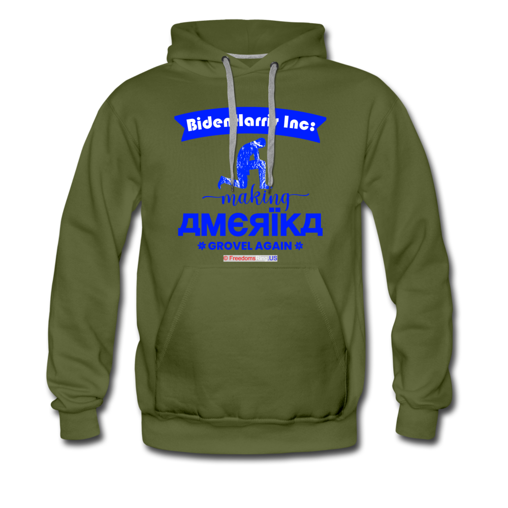 MAKING AMERIKA GROVEL AGAIN - Men’s Premium Hoodie - olive green