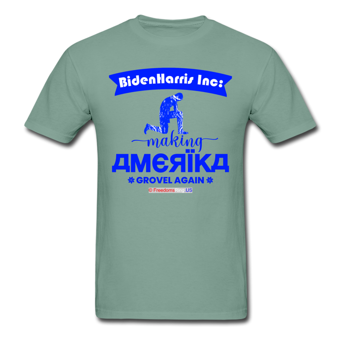 MAKING AMERIKA GROVEL AGAIN - Unisex ComfortWash Garment Dyed T-Shirt - seafoam green