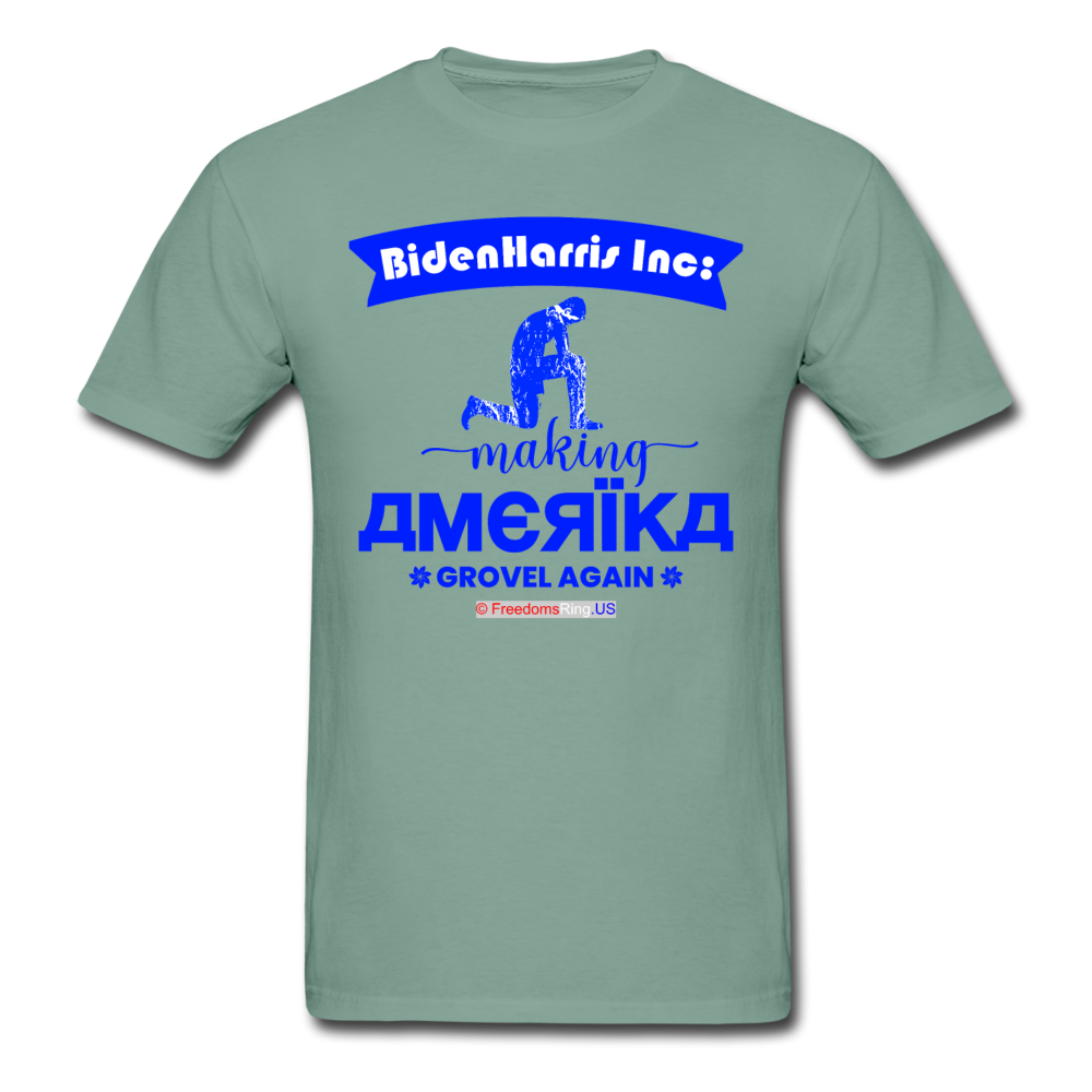 MAKING AMERIKA GROVEL AGAIN - Unisex ComfortWash Garment Dyed T-Shirt - seafoam green