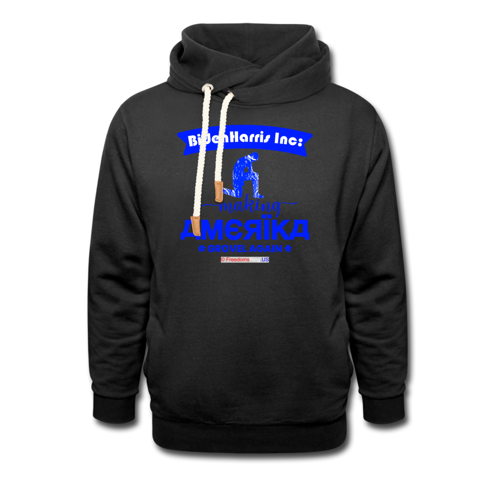 MAKING AMERIKA GROVEL AGAIN - Shawl Collar Hoodie - black