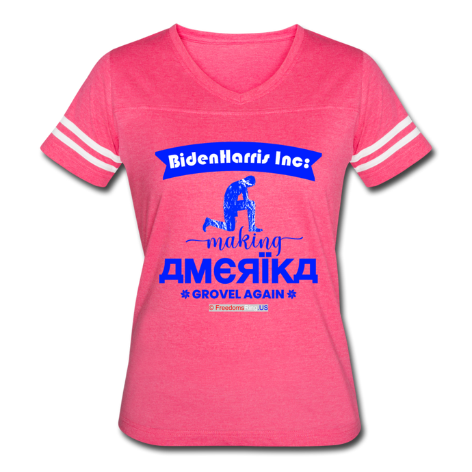 MAKING AMERIKA GROVEL AGAIN - Women’s Vintage Sport T-Shirt - vintage pink/white