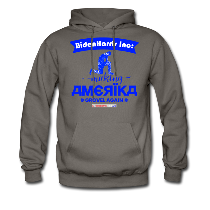 MAKING AMERIKA GROVEL AGAIN - Men's Hoodie - asphalt gray