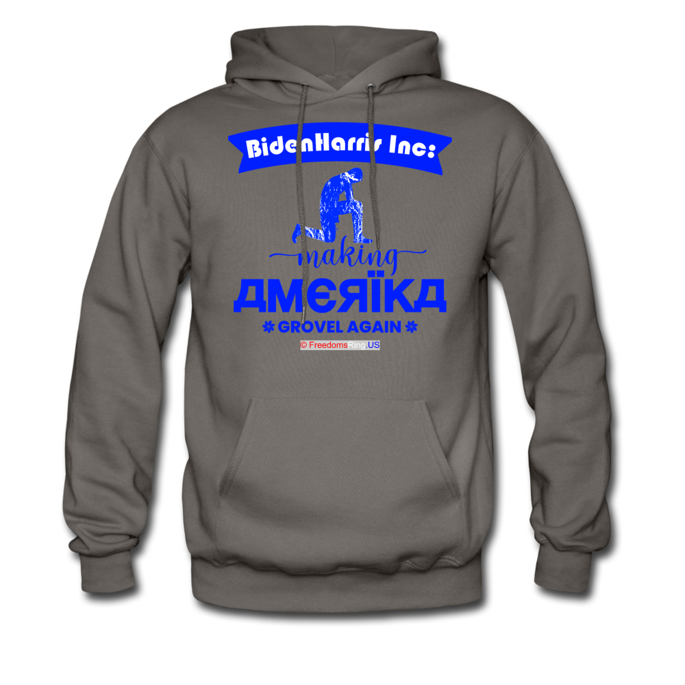 MAKING AMERIKA GROVEL AGAIN - Men's Hoodie - asphalt gray