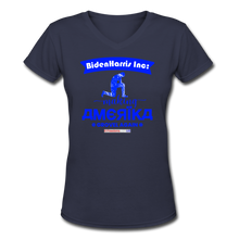 Load image into Gallery viewer, MAKING AMERIKA GROVEL AGAIN - Women&#39;s V-Neck T-Shirt - navy
