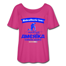 Load image into Gallery viewer, MAKING AMERIKA GROVEL AGAIN - Women’s Flowy T-Shirt - dark pink
