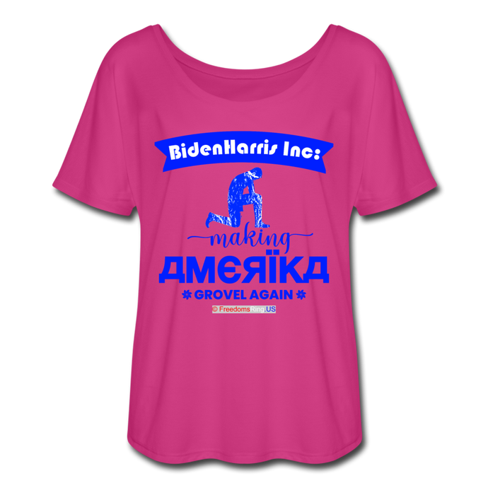 MAKING AMERIKA GROVEL AGAIN - Women’s Flowy T-Shirt - dark pink