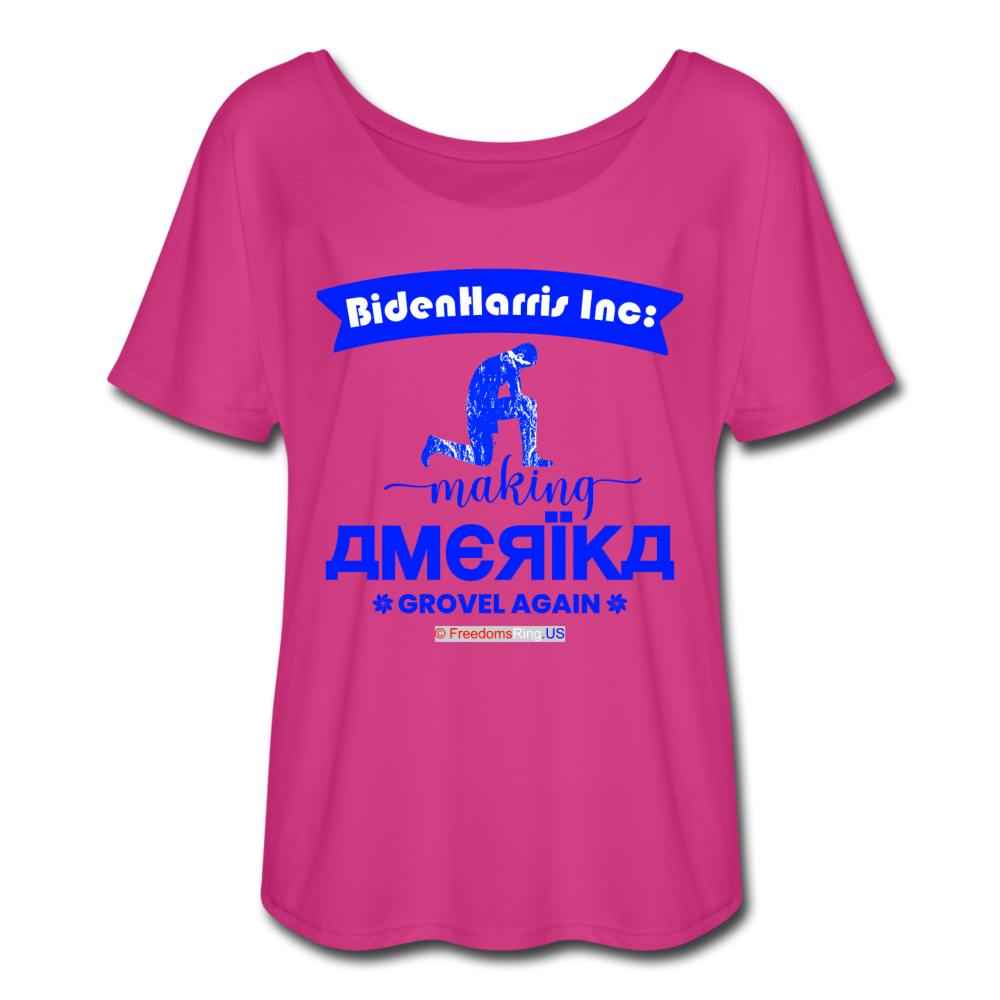 MAKING AMERIKA GROVEL AGAIN - Women’s Flowy T-Shirt - dark pink