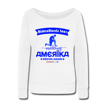 Load image into Gallery viewer, MAKING AMERIKA GROVEL AGAIN - Women&#39;s Wideneck Sweatshirt - white
