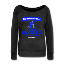 Load image into Gallery viewer, MAKING AMERIKA GROVEL AGAIN - Women&#39;s Wideneck Sweatshirt - heather black
