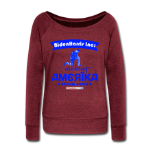 Load image into Gallery viewer, MAKING AMERIKA GROVEL AGAIN - Women&#39;s Wideneck Sweatshirt - cardinal triblend
