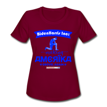 Load image into Gallery viewer, MAKING AMERIKA GROVEL AGAIN - Women&#39;s Moisture Wicking Performance T-Shirt - burgundy
