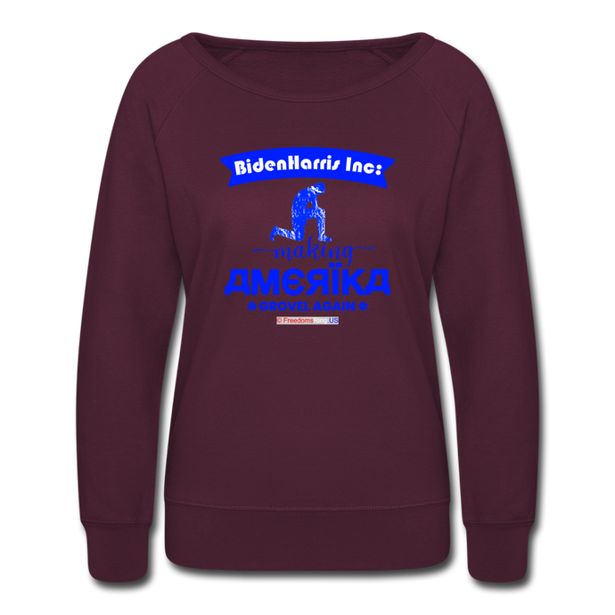 MAKING AMERIKA GROVEL AGAIN - Women’s Crewneck Sweatshirt - plum