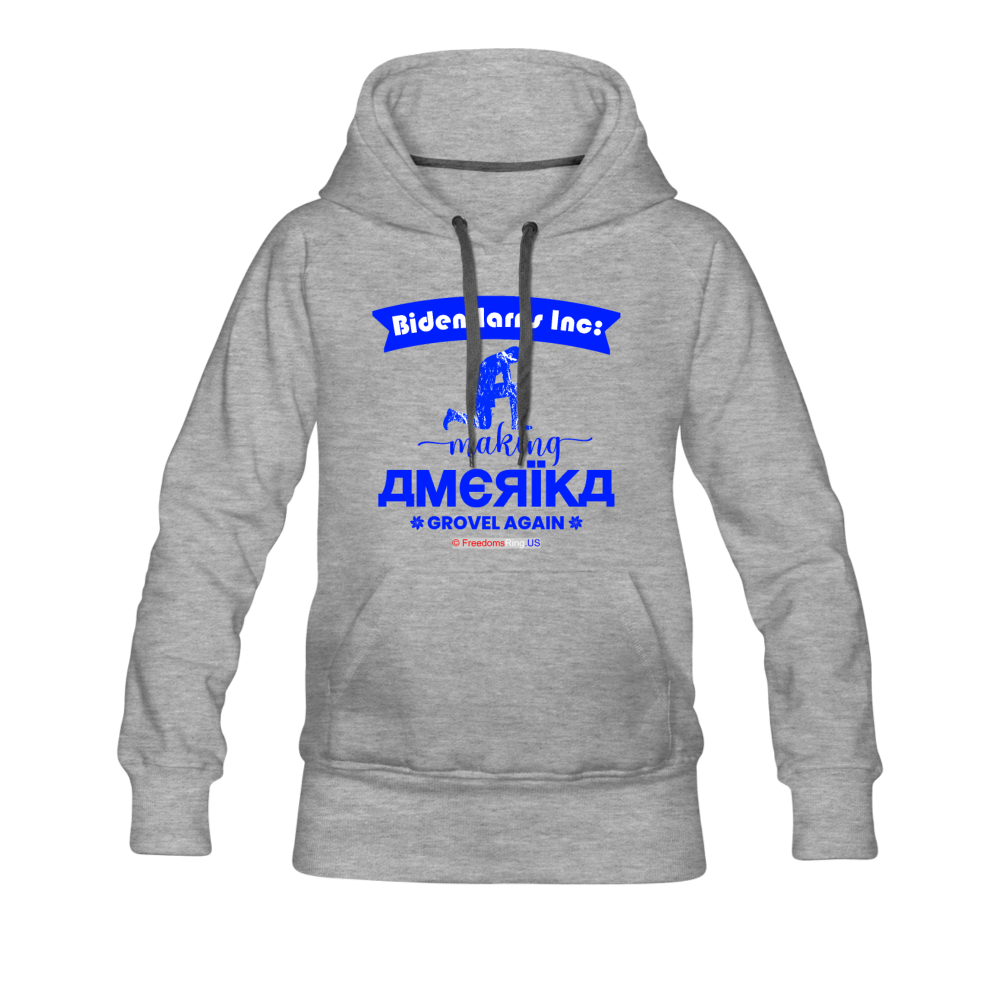 MAKING AMERIKA GROVEL AGAIN - Women’s Premium Hoodie - heather gray