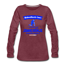 Load image into Gallery viewer, MAKING AMERIKA GROVEL AGAIN - Women&#39;s Premium Long Sleeve T-Shirt - heather burgundy
