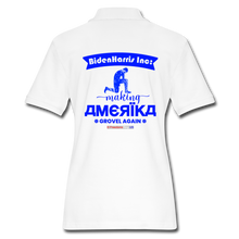 Load image into Gallery viewer, MAKING AMERIKA GROVEL AGAIN - Women&#39;s Pique Polo Shirt - white
