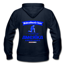 Load image into Gallery viewer, MAKING AMERIKA GROVEL AGAIN - Gildan Heavy Blend Women&#39;s Zip Hoodie - navy
