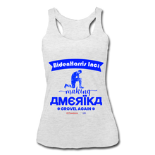 Load image into Gallery viewer, MAKING AMERIKA GROVEL AGAIN - Women’s Tri-Blend Racerback Tank - heather white
