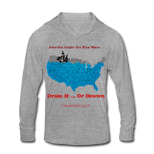 Load image into Gallery viewer, AMERIKA UNDER THE BLUE WAVE - Unisex Tri-Blend Hoodie Shirt - heather gray
