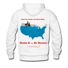 Load image into Gallery viewer, AMERIKA UNDER THE BLUE WAVE - Men’s Premium Hoodie - white
