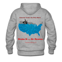 Load image into Gallery viewer, AMERIKA UNDER THE BLUE WAVE - Men’s Premium Hoodie - heather gray
