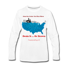 Load image into Gallery viewer, AMERIKA UNDER THE BLUE WAVE - Men&#39;s Premium Long Sleeve T-Shirt - white
