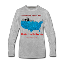 Load image into Gallery viewer, AMERIKA UNDER THE BLUE WAVE - Men&#39;s Premium Long Sleeve T-Shirt - heather gray
