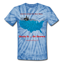 Load image into Gallery viewer, AMERIKA UNDER THE BLUE WAVE - Unisex Tie Dye T-Shirt - spider baby blue
