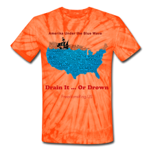 Load image into Gallery viewer, AMERIKA UNDER THE BLUE WAVE - Unisex Tie Dye T-Shirt - spider orange
