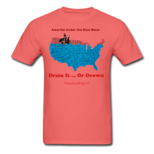 Load image into Gallery viewer, AMERIKA UNDER THE BLUE WAVE - Unisex ComfortWash Garment Dyed T-Shirt - coral
