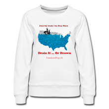 Load image into Gallery viewer, AMERIKA UNDER THE BLUE WAVE - Women’s Premium Sweatshirt - white
