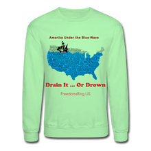 Load image into Gallery viewer, AMERIKA UNDER THE BLUE WAVE - Crewneck Sweatshirt - lime
