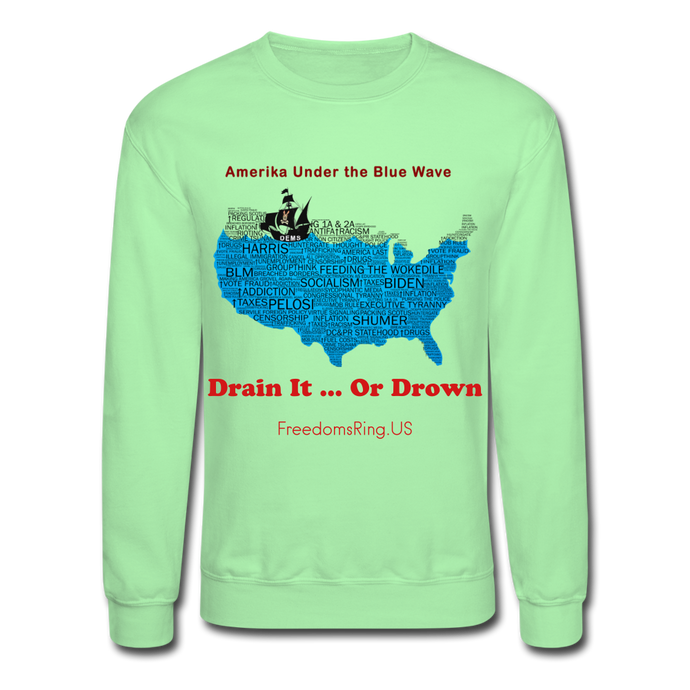 AMERIKA UNDER THE BLUE WAVE - Crewneck Sweatshirt - lime