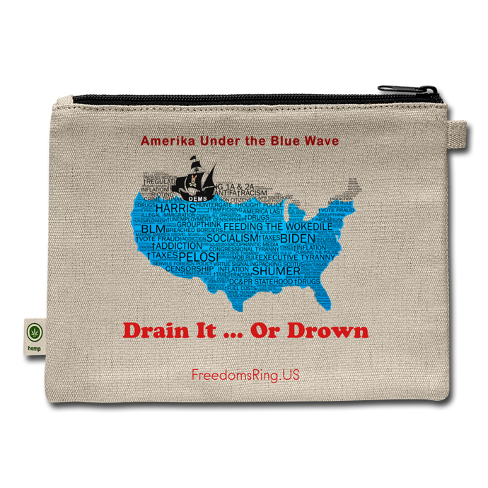 AMERIKA UNDER THE BLUE WAVE - Carry All Pouch - natural