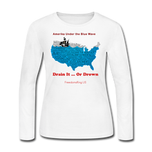 Load image into Gallery viewer, AMERIKA UNDER THE BLUE WAVE - Women&#39;s Long Sleeve Jersey T-Shirt - white
