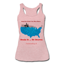 Load image into Gallery viewer, AMERIKA UNDER THE BLUE WAVE - Women’s Tri-Blend Racerback Tank - heather dusty rose
