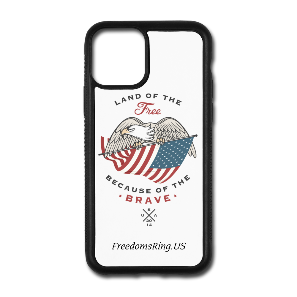 LAND OF THE FREE, BECAUSE OF THE BRAVE - iPhone 11 Pro Case - white/black