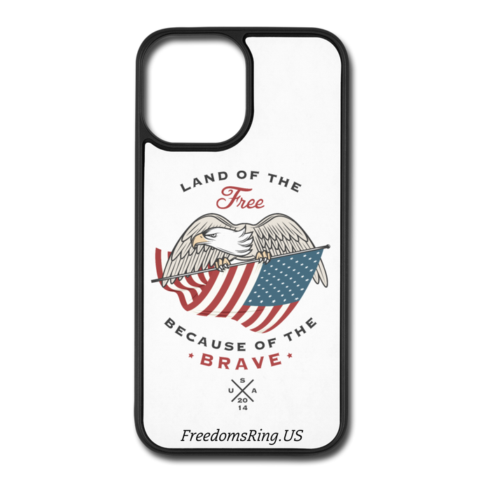 LAND OF THE FREE, BECAUSE OF THE BRAVE - iPhone 12 Pro Max Case - white/black