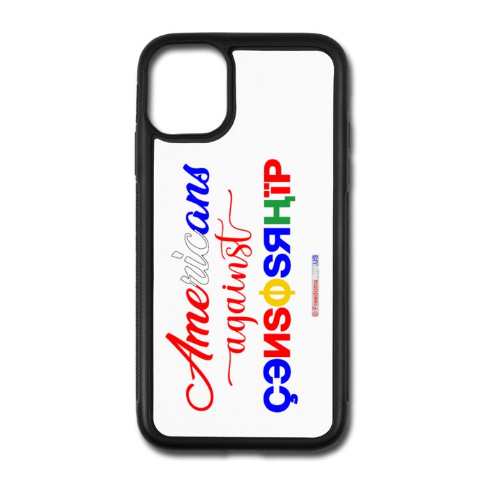 AMERICANS AGAINST CENSORSHIP - iPhone 11 Case - white/black