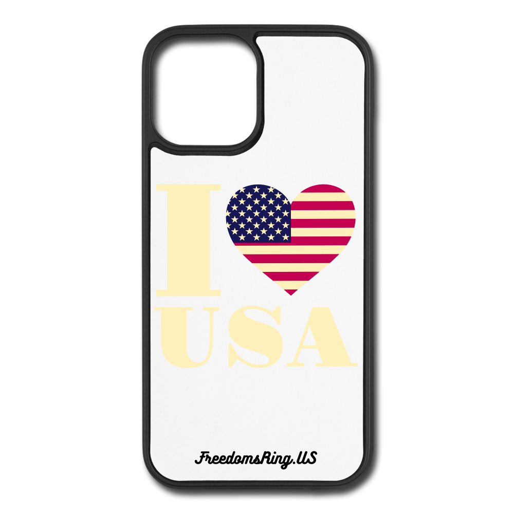 I LOVE USA - iPhone 12/12 Pro Case - white/black